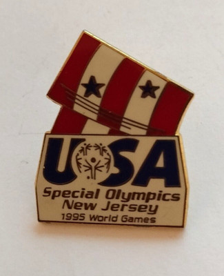 USA Special Olympics New Jersey 1995 World Games Lapel Tack Pin