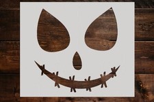 Pumpkin Face Halloween Decor DIY Crafts Reusable Plastic Stencil - StencilAir