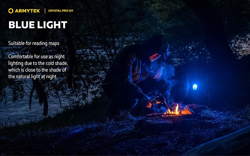 Lampe frontale Armytek Crystal PRO UV Jaune multi-faisceaux rechargeable