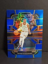 2024-25 Panini Select Victor Wembaanyama Blue Holo Prizm #87 Spurs