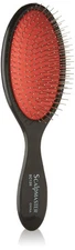Scalpmaster Black Wire Cushion Brush Boar Bristle Hairbrush for Scalp Massage