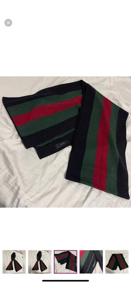 Auténtico sombrero y cicatriz Gucci Web Foto 3 de 4