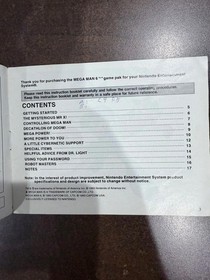 Mega Man 6 Nintendo NES Manual Only!