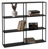 Wandregal Regal Dekoregal Wandvitrine Metall Schwarz 3 Ablagen