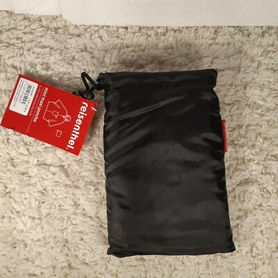 Reisenthel Mini Maxi Poncho Rain Cape Rain Poncho Black Folding One Size
