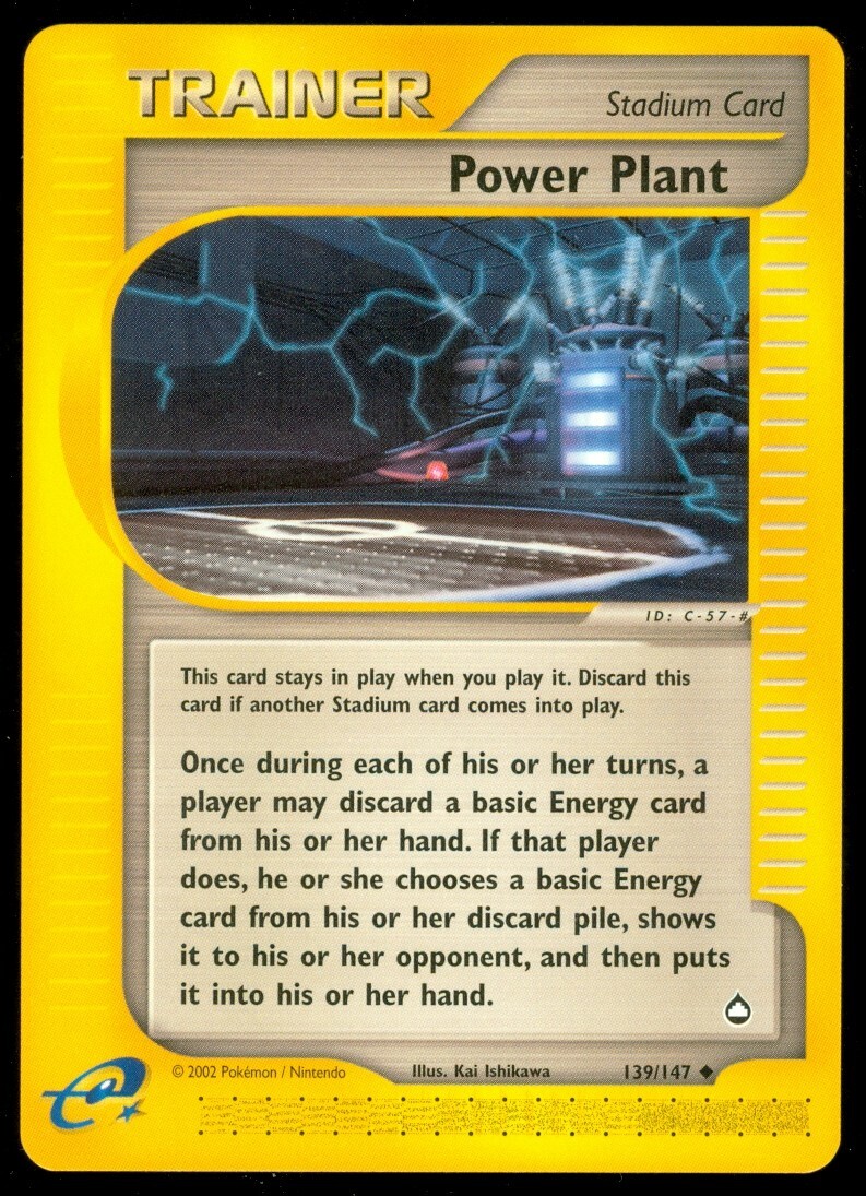 Pokemon POWER PLANT 139/147 - Aquapolis - - MINT