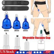 Wearable Vacuum Cup Male Penis Stretcher Extender Cup Belt Hanger Enlargement