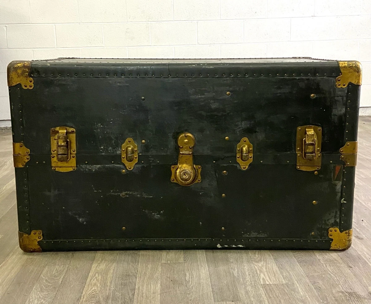 Giant Vintage Steamer Trunk: A Gorgeous Portable Office