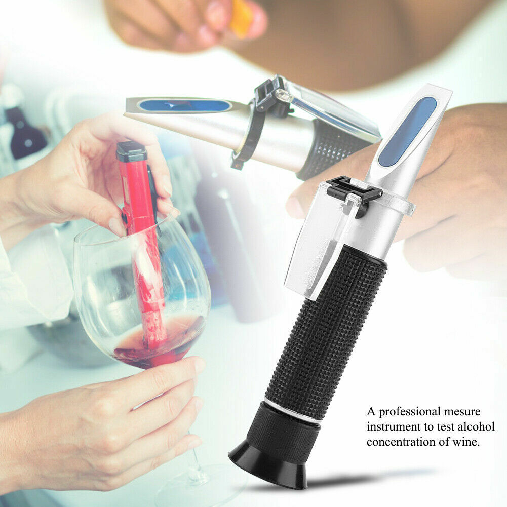 Grape Wine Refractometer With ATC Dual Scale 0-25% Vol & 0-40% Brix Wine Tester