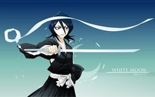 Anime bleach kuchiki rukia girls sword gradient simple Playmat Game Mat Desk