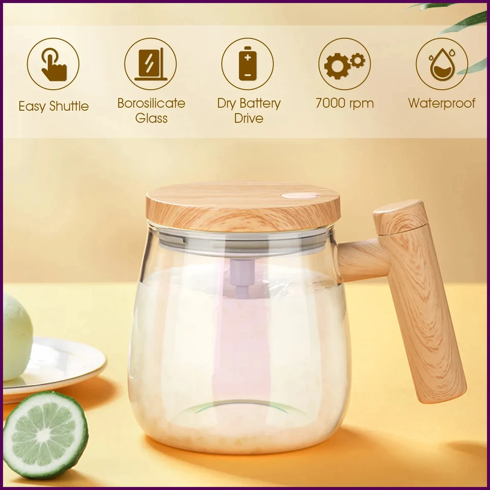 Taza autoagitable de 13,5 oz con taza mezcladora automática impermeable eléctrica de alta velocidad Foto 2 de 4