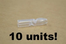 Lot of 10 Borosilicate Glass Tube 5/16" 8mm Tip Whip Mouthpiece Crimped Stem