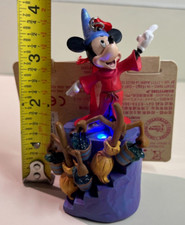 New Old Stock Sorcerer Mickey Mouse Fantasia Light-Up Disney Sketchbook Ornament