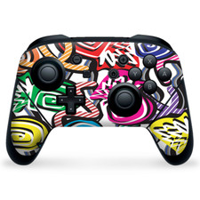 Nintendo Switch Pro Controller Skin Decal Vinyl Wrap - Squiggles Swirls pop art
