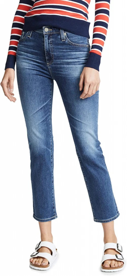AG Adriano Goldschmied Women s Isabelle High Rise Straight Crop