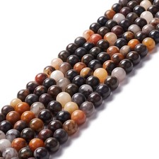 10Strands Round 8mm Natural Brecciated Jasper Beads Strands Craft Jewelry Making