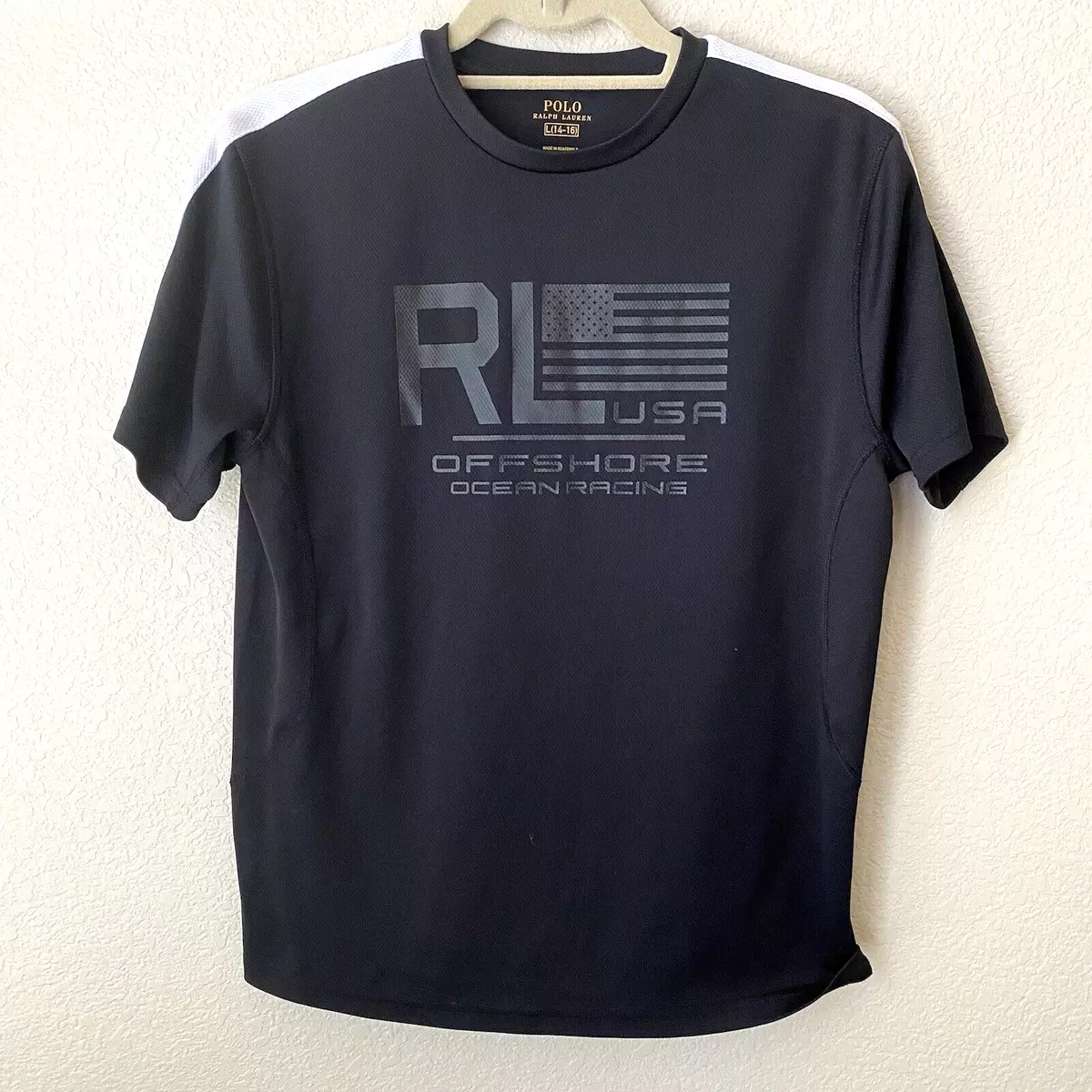 Polo Ralph Lauren Kids Short Sleeve Mesh Graphic Shirt Size Large