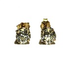 GIA Certified 14k yellow gold 1.81ct european round diamond earrrings natural — photo 7