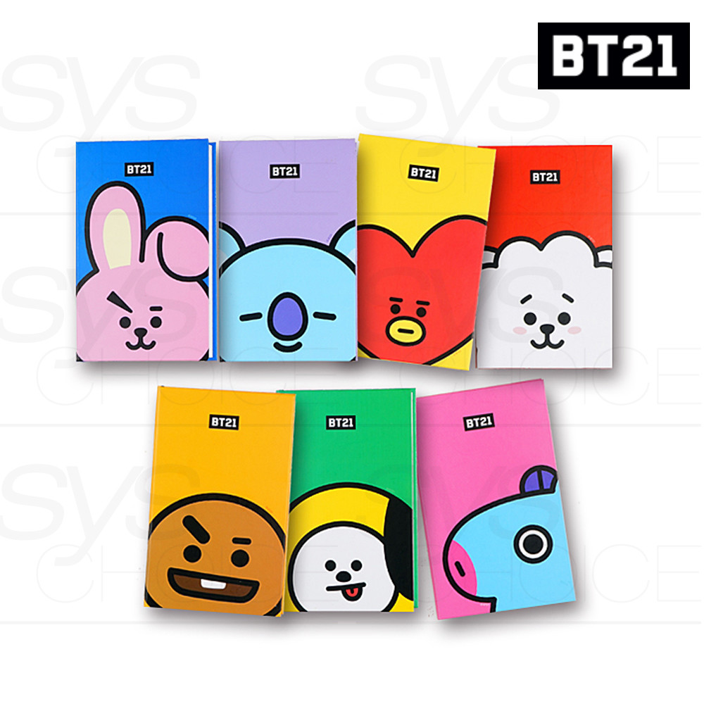 BTS BT21 Official Authentic Goods Diary A Ver 7Characters