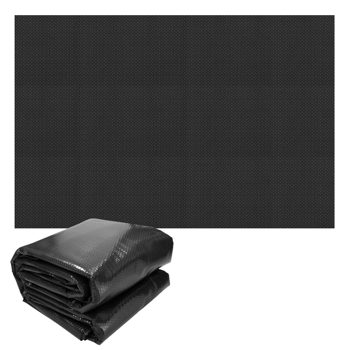 Cubierta Solar Piscina Lona Termica Lámina Funda Pool Cuadrada Negro 8X5M 400Μm