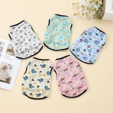 Dog Clothes Cartoon Printed Puppy Cat Pet Vest T Shirt Tank For Small Dog Summer