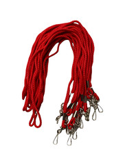 Rope LANYARD Red ID Badge Holder With Swivel Hook 17" Drop 12 pc