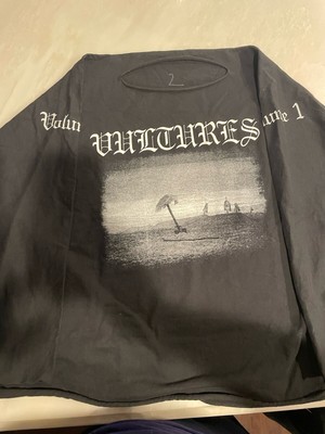 YZY Yeezy Black Vultures Boxy Long Sleeve T-Shirt Size 1 Men s NEW