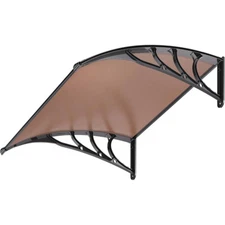 39.4"x38'' Polycarbonate Window Door Awning Canopy Outdoor Patio Sun Shade Cover