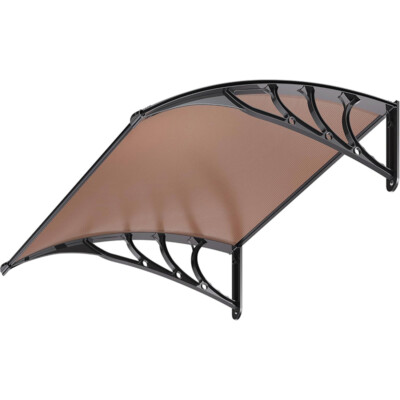 39.4''x38'' Polycarbonate Window Door Awning Canopy Outdoor Patio Sun Shade Cover
