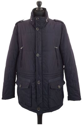 Milestone Friend Herren Winterjacke Jacke 2XL blau dunkelblau uni warm gefüttert