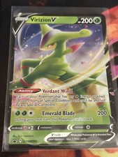 virizion v pokemon card value TCG: Box : Toys & Games Pokmon Hit Points110 HP Form Virizion V (Full Art) 164