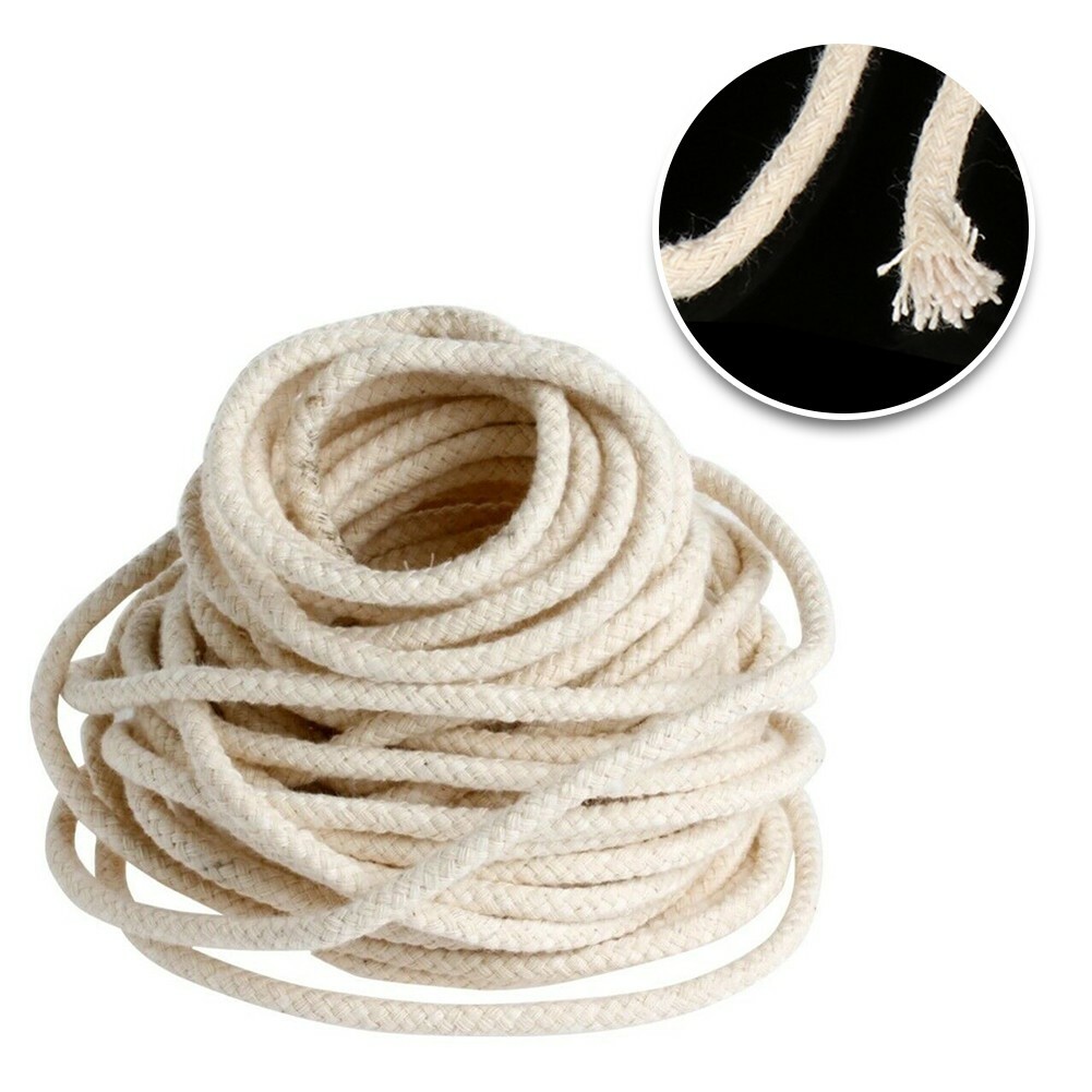 Braided Cotton Wick Burner For Oil Kerosene Alcohol Lamp Torch Wine Bottle