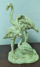 famiglia di cigni FANTECHI in color beige e dettagli in oro zecchino