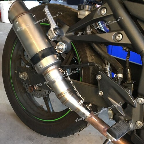 Escape Exhaust Pipe System Muffler Mid Link Tube For Kawasaki Z250 Ninja 250 300 - Picture 2 of 12