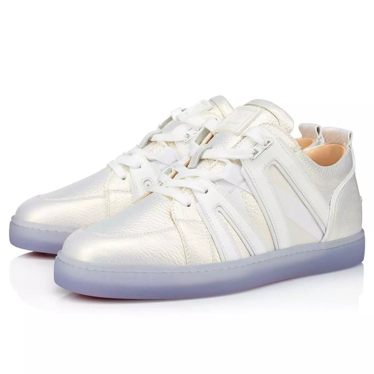 Christian Louboutin Mens Vida Viva Flat Champagne Pearl Low Top