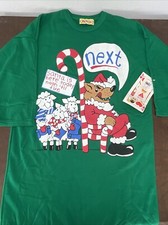 NEW Vintage 90s BEANZIE Christmas Sleep Shirt Ugly Sweatshirt One Size USA