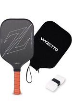 T700 Raw Carbon Fiber Face Pickleball Paddle 16mm Honeycomb 8oz 4.3  Grip Brown