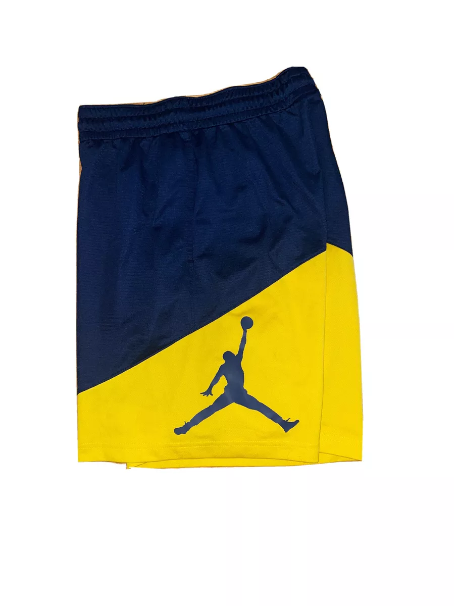 Blue and top yellow jordan shorts