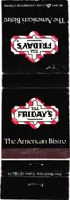 T. G. I. Friday's The American Bistro Vintage Matchbook Cover