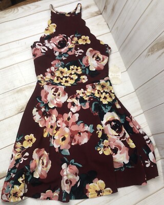 princess polly baby blue dress Altar'd State Orange Floral Boho Tie Spagetti Strap Maxi Dress Womens Size  L