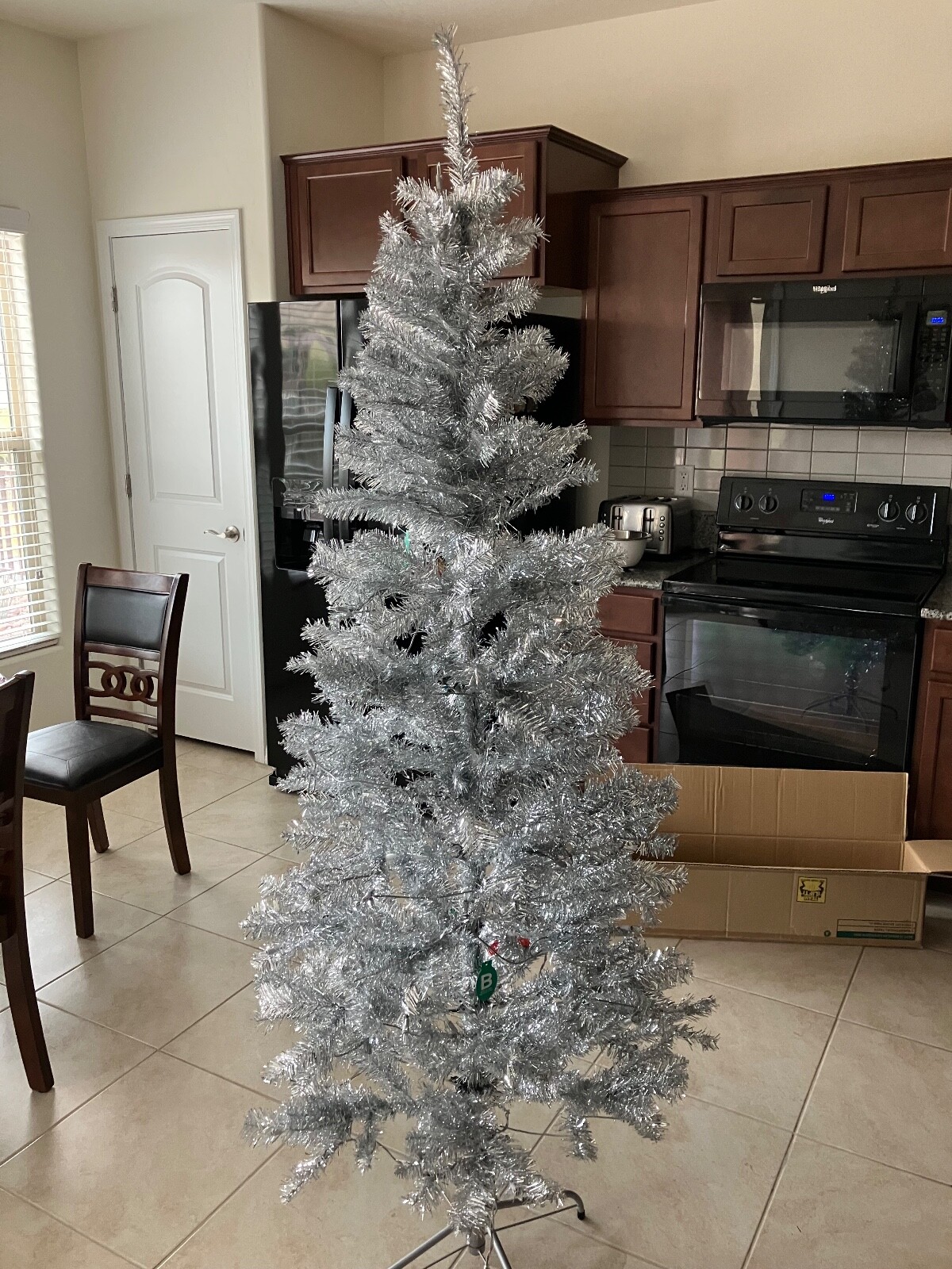 VINTAGE RAIDERS ORNAMENTS & PRE LIT 6FT SILVER CHRISTMAS TREE eBay