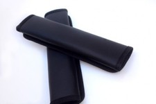 Seat Belt Shoulder Protector Cover Black Pair