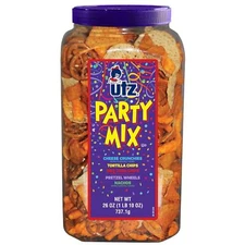 Utz Party Mix - 26 Ounce Barrel - Tasty Snack Mix Includes Corn/Nacho Tortillas,