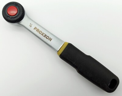 PROXXON Ratsche Knarre Umschaltknarre CRV  1/4 '' Zoll mit Umschalter, Gummigriff