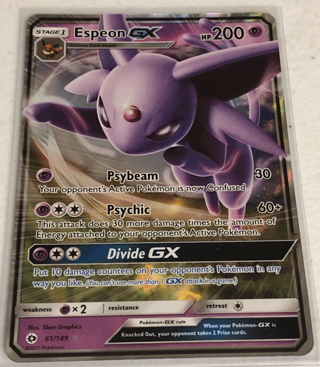 espeon gx pokemon card price 2017 Sun & Moon PSA 8 Mint 61/149 Full Art Pokemon Rare Stage 1 Pokemon Sun & Moon Base