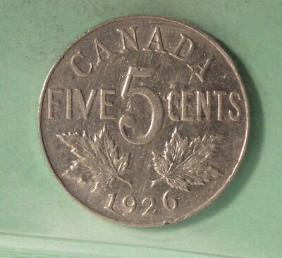 1926 - Canada Five Cents - Graded - ICCS - VF-30 SERIAL #XXD 758