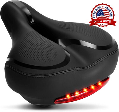 Comodo Asiento para Bicicleta con Luz de Seguridad a Prueba de Choques Nuevo Us