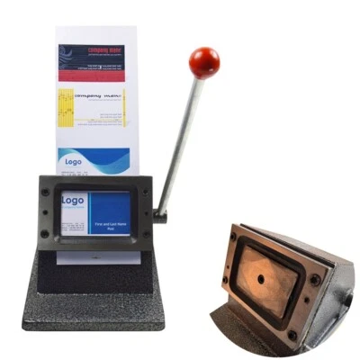 BANFLUXION Manual PVC Business Card Die Cutter All Metal Desktop Round Corner Cut 86×54mm