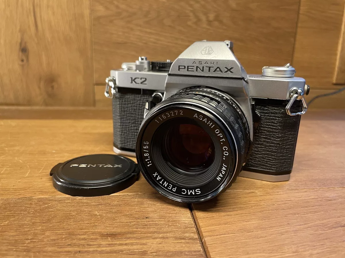 Near Mint ++* Pentax K2 Film Camera SMC Pentax 55mm F/1.8 Lens