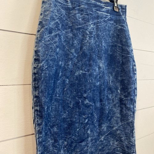 Y2K Charlotte Russe Acid Washed Blue Denim Skirt Women’s Size Medium Retro Style - Picture 7 of 7